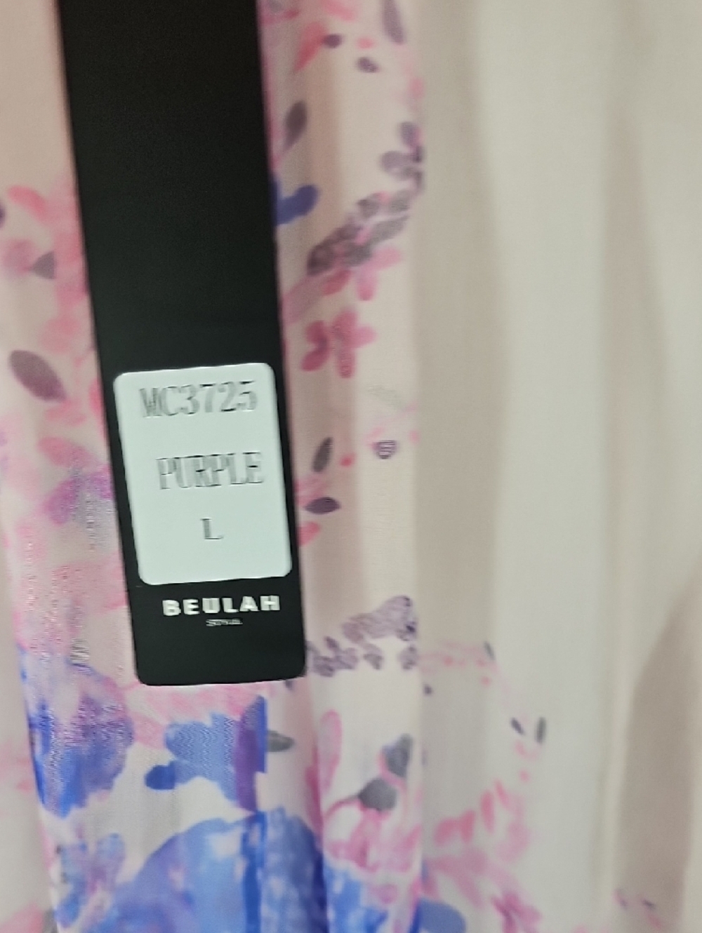NWT Beulah Style Tuckernuck Floral Dress L Watercolor Ruffle V-Neck Cottagecore - Picture 2 of 9